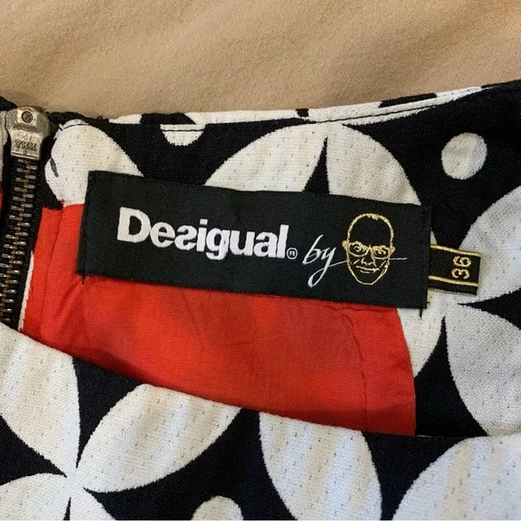 Desigual Geometric Floral A-Line Shift Dress - Picture 8 of 13